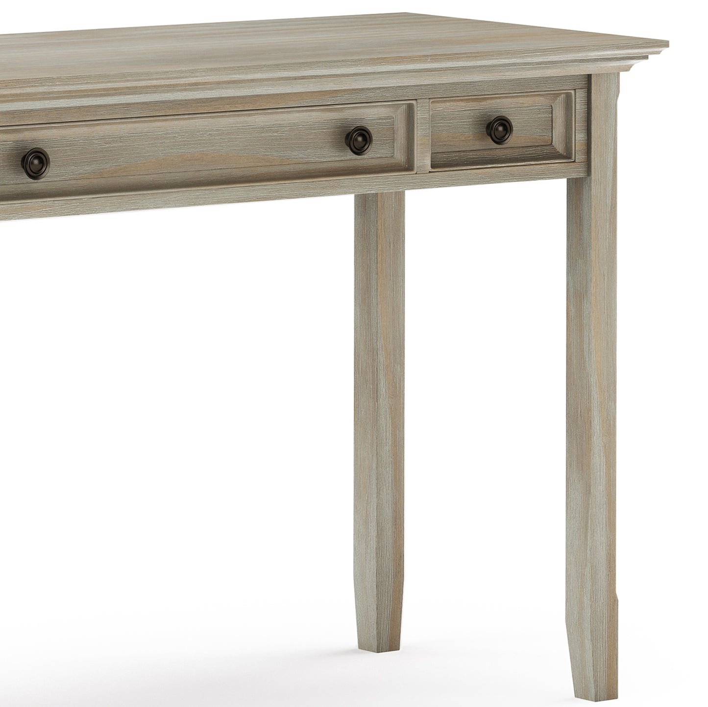 Solid Wood Desk with Keyboard Tray and Storage for Home Office