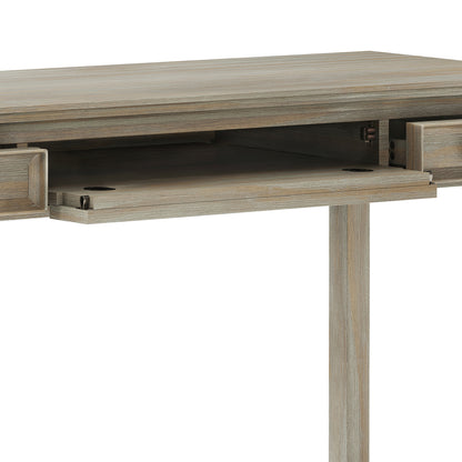 Solid Wood Desk with Keyboard Tray and Storage for Home Office