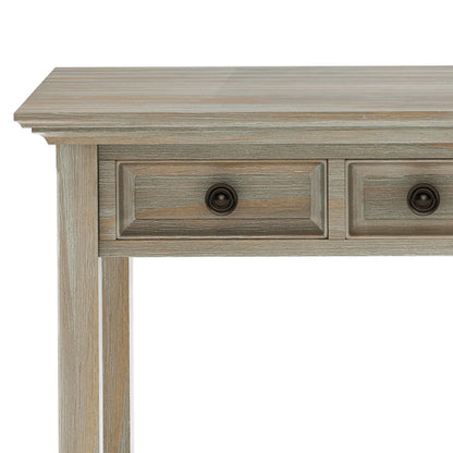 Solid Wood Desk with Keyboard Tray and Storage for Home Office