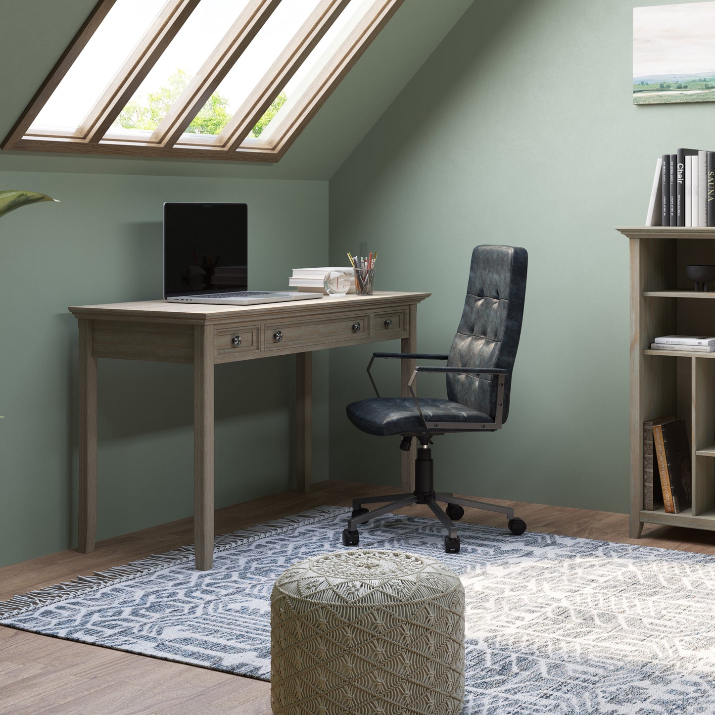 Amherst - Desk - Distressed Grey