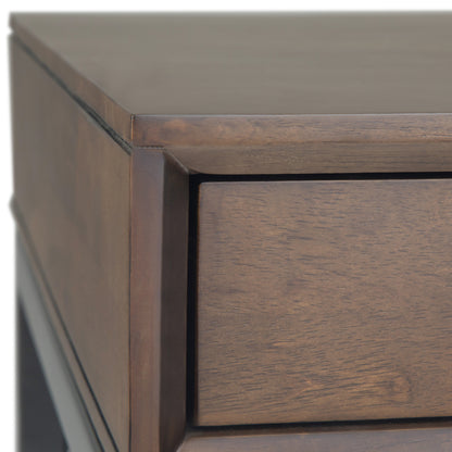 Banting Mid Century Wide Desk - Walnut Brown