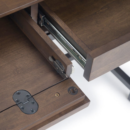 Banting Mid Century Wide Desk - Walnut Brown