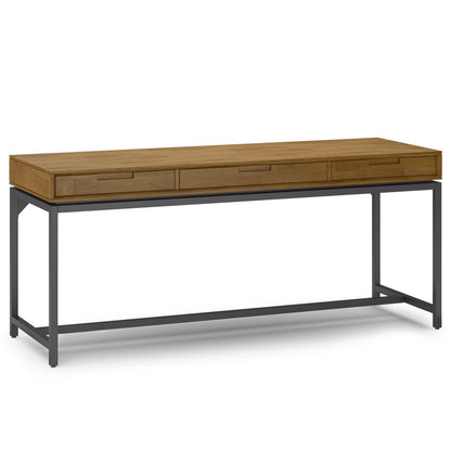 Banting - Mid Century Wide Desk - Medium Saddle Brown