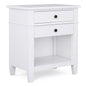 Carlton 24 inch Wide Solid Wood Bedside Table in White