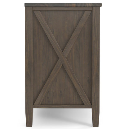Dark Brown Wood Nightstand - 24" Wide for Bedroom