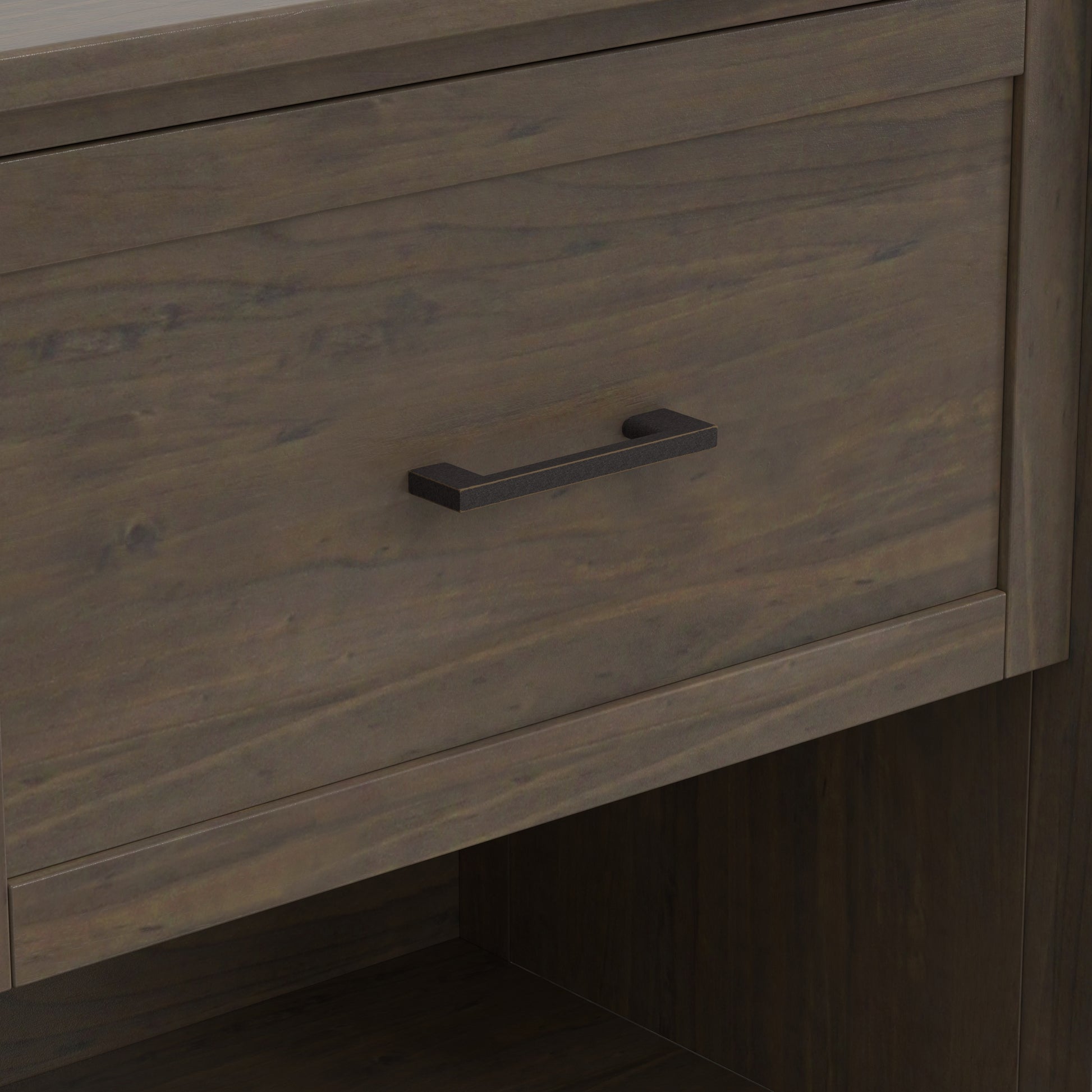 Dark Brown Wood Nightstand - 24" Wide for Bedroom