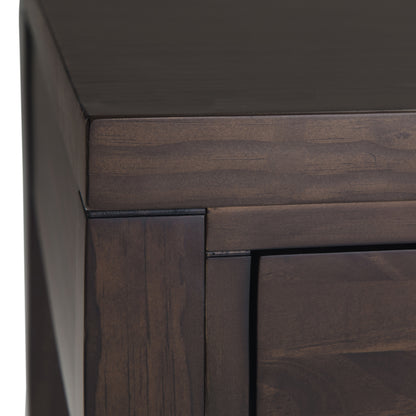 Dark Brown Solid Wood Desk with Keyboard Tray for Home Office