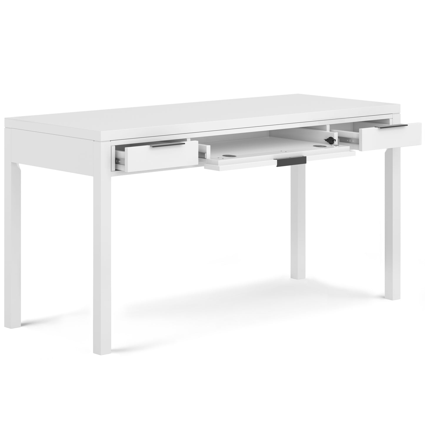 White Wood Desk - 60" Wide Home Office Desk