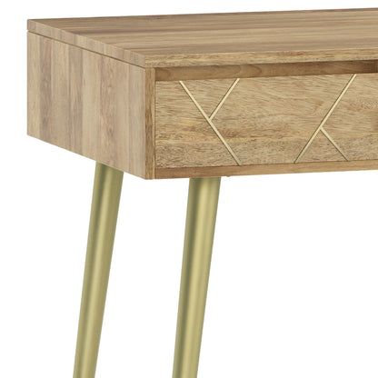 Light Brown Wood Desk - Home Office Storage
