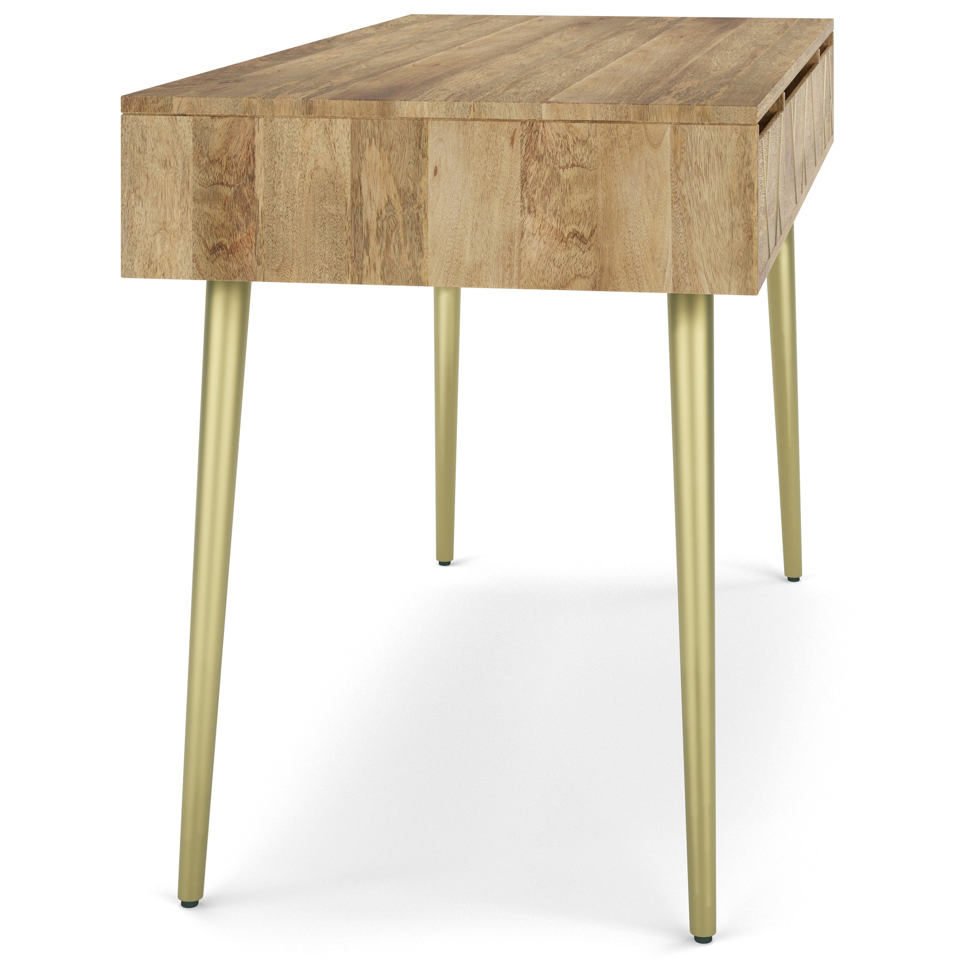 Light Brown Wood Desk - Home Office Storage
