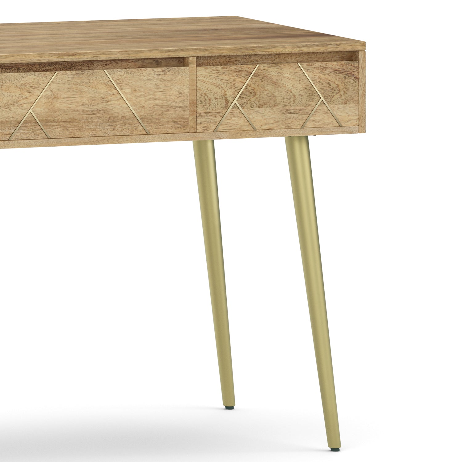 Light Brown Wood Desk - Home Office Storage