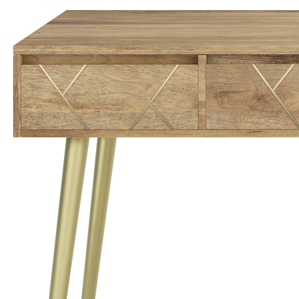 Light Brown Wood Desk - Home Office Storage