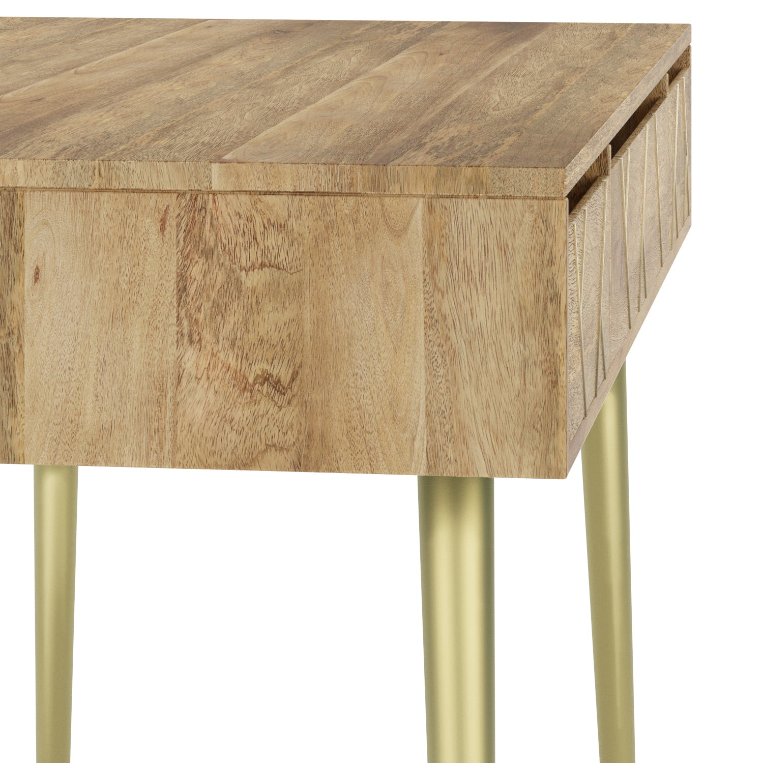 Light Brown Wood Desk - Home Office Storage