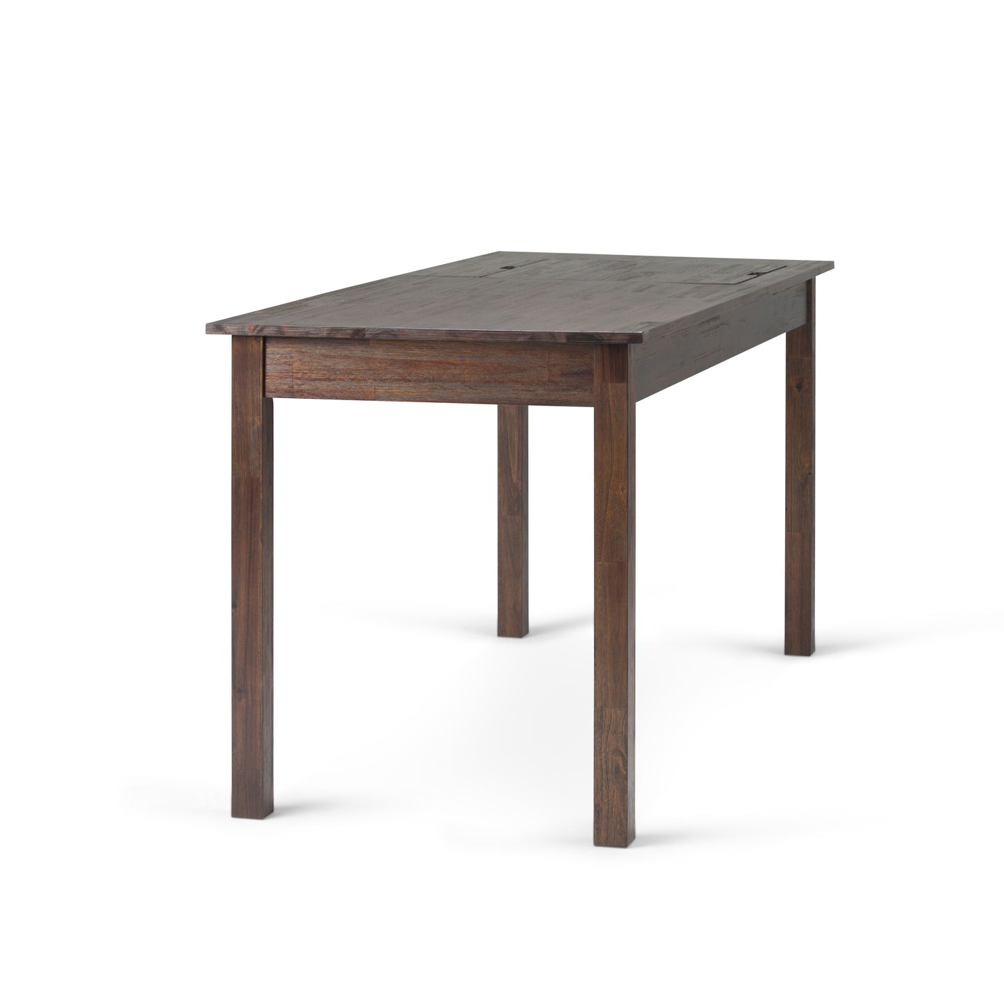 Dark Brown Wood Desk with Hidden Storage