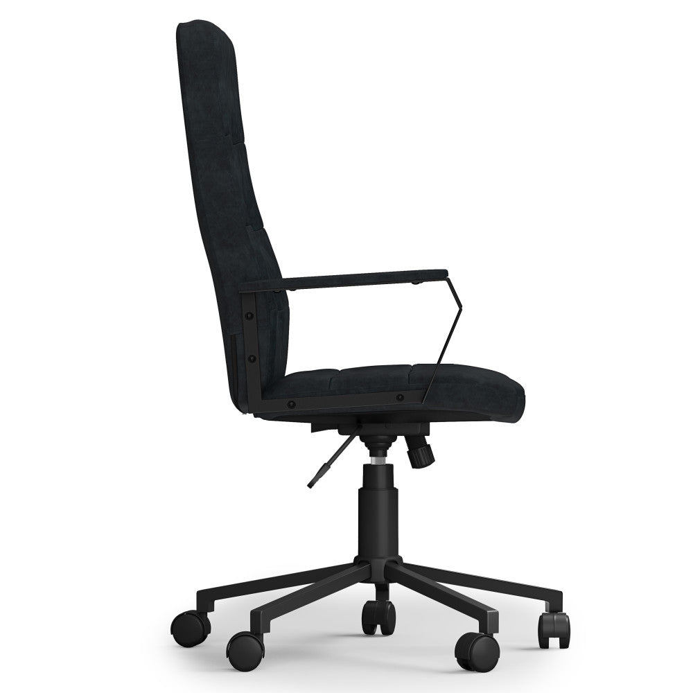 Blue Faux Leather Office Chair - Foley Swivel