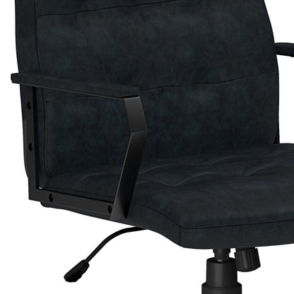 Blue Faux Leather Office Chair - Foley Swivel