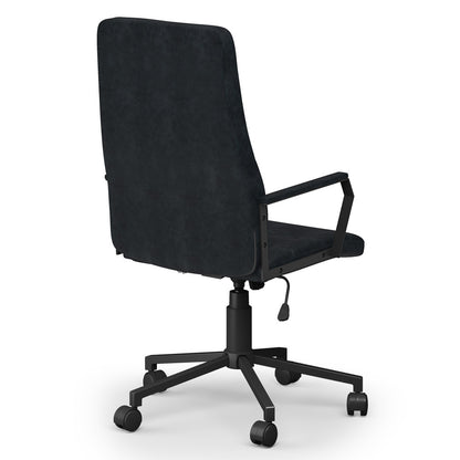 Blue Faux Leather Office Chair - Foley Swivel