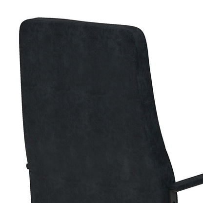 Blue Faux Leather Office Chair - Foley Swivel