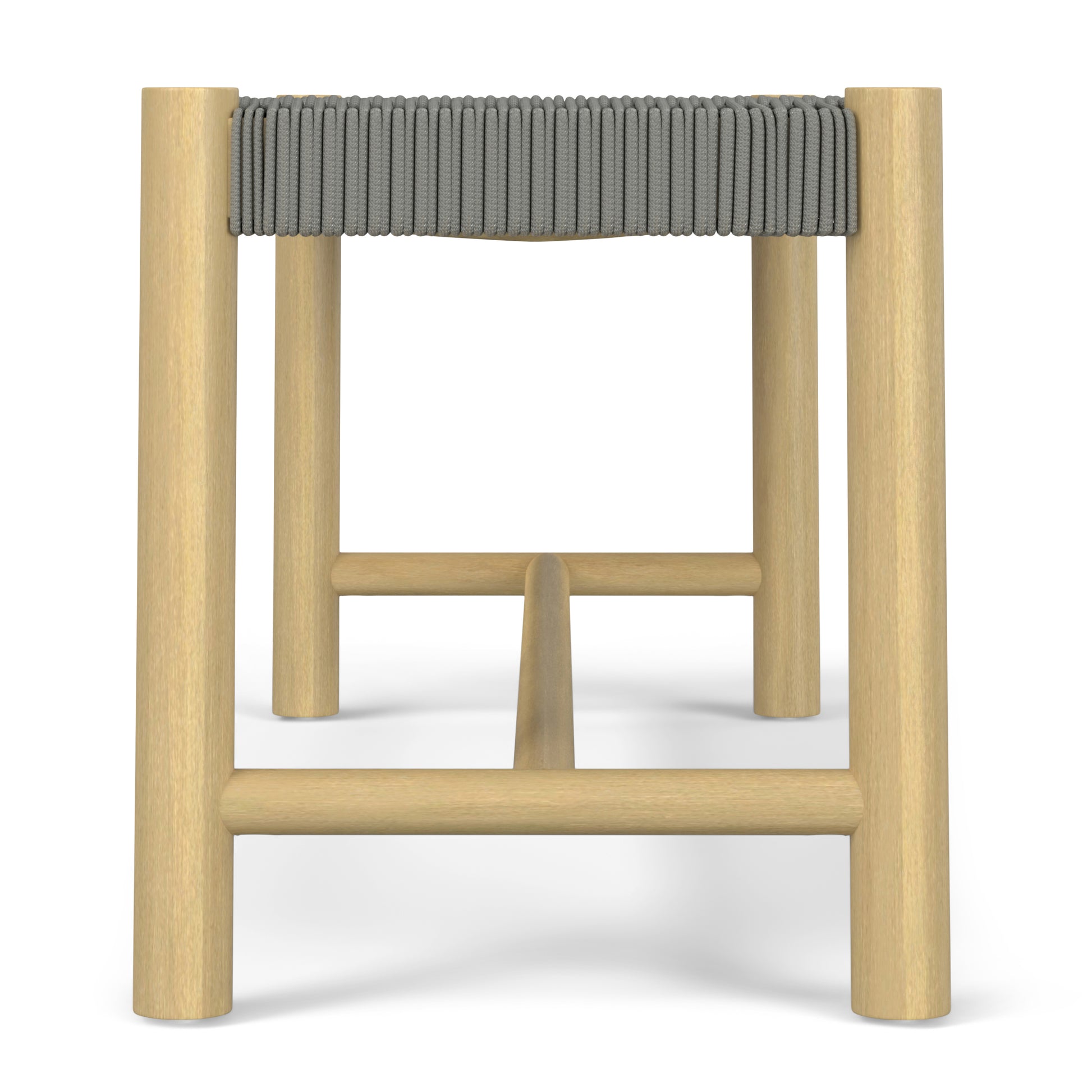 Gray Acacia Wood Bench - 46" Outdoor Indoor Seat