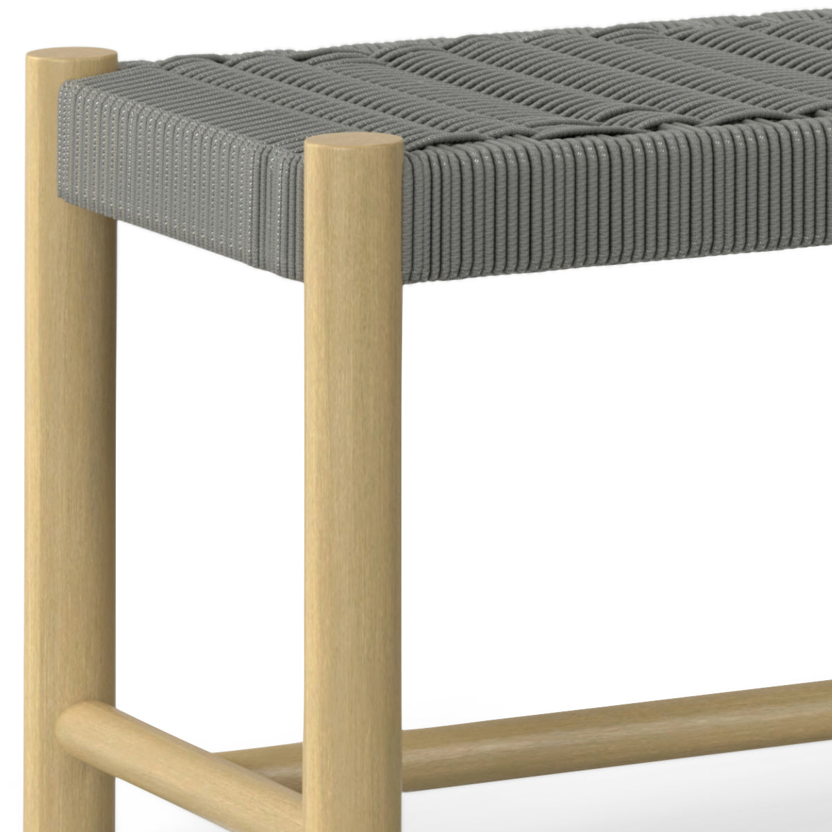 Gray Acacia Wood Bench - 46" Outdoor Indoor Seat