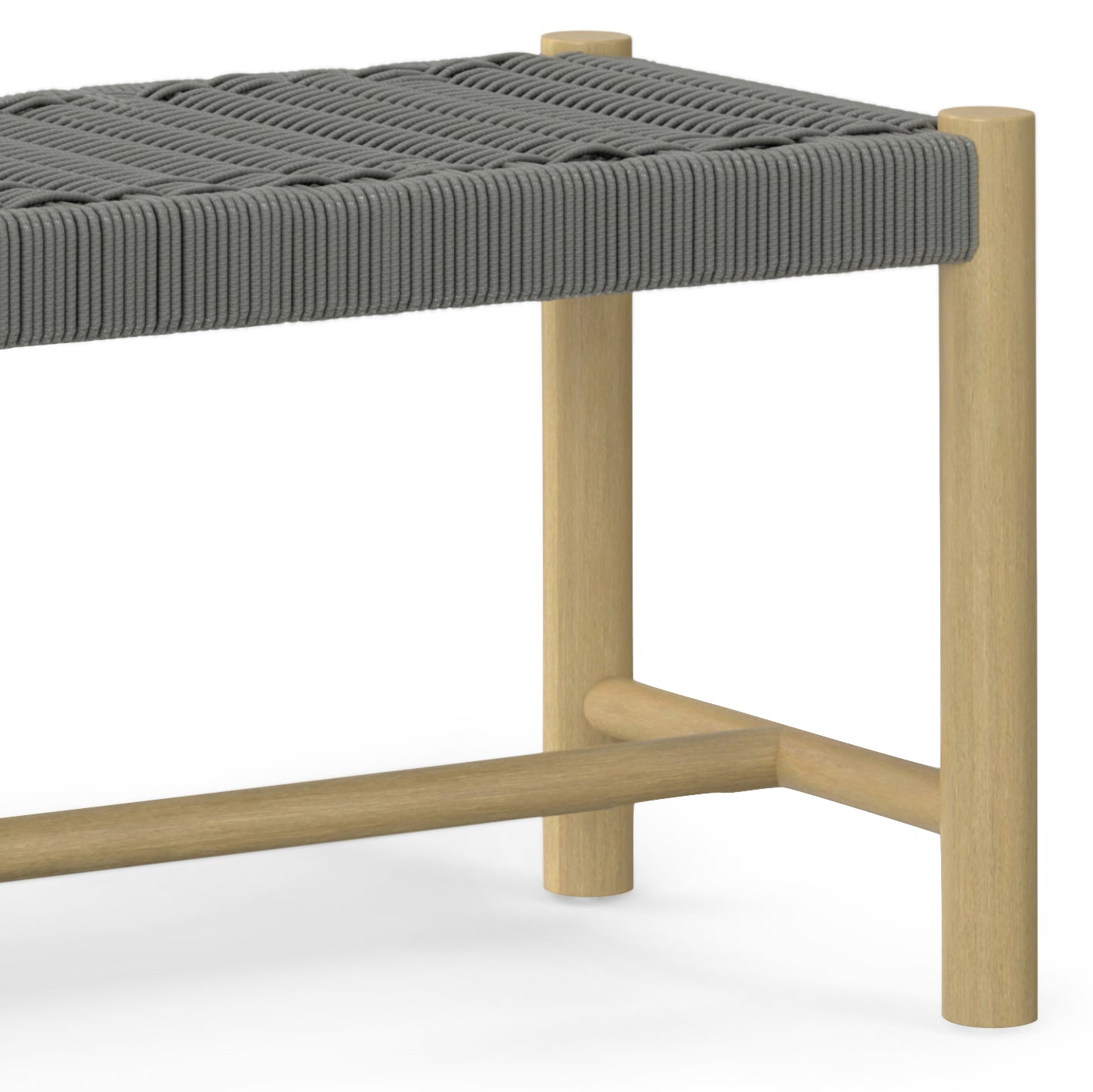 Gray Acacia Wood Bench - 46" Outdoor Indoor Seat