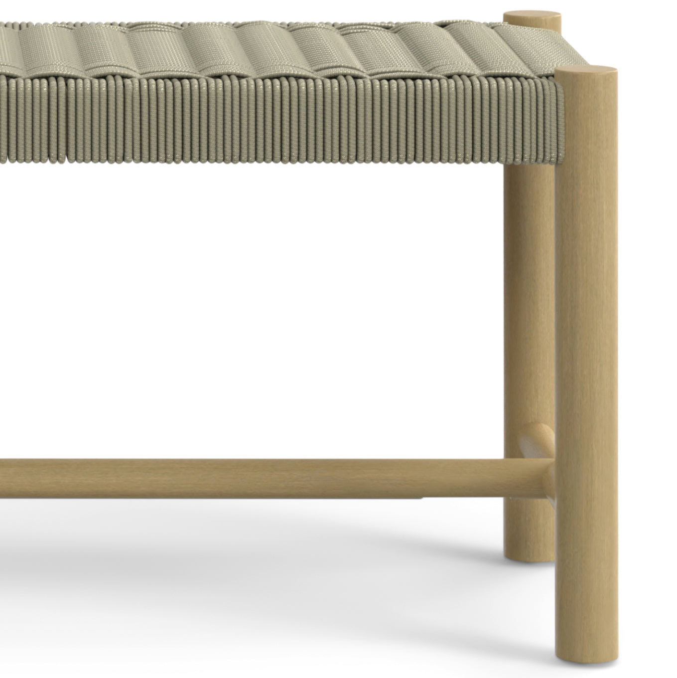 Gray Acacia Wood Bench - Seats Two for Patio Outdoor Spaces