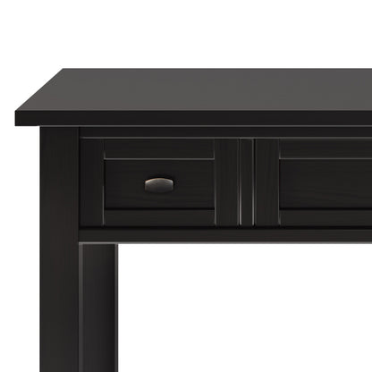 Solid Wood Shaker Desk with Keyboard Tray and Storage for Home Office