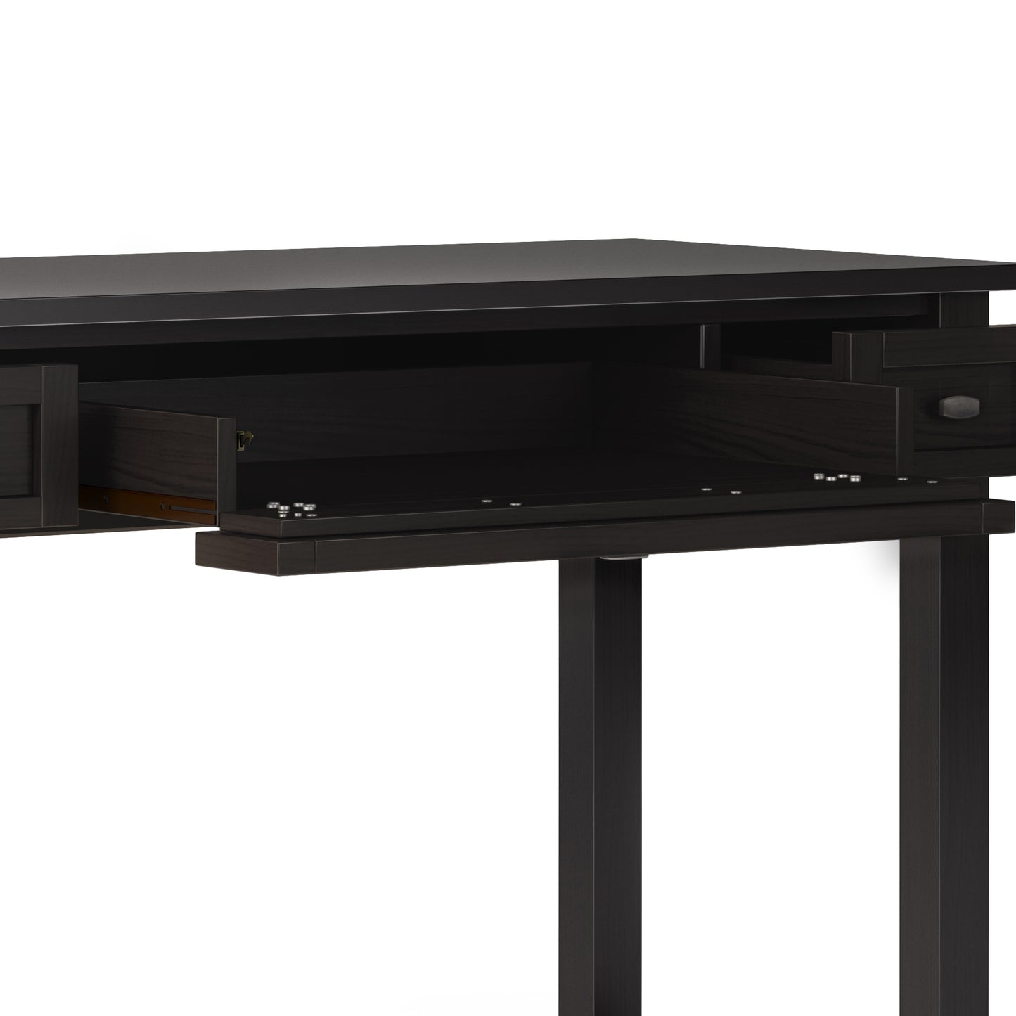 Solid Wood Shaker Desk with Keyboard Tray and Storage for Home Office