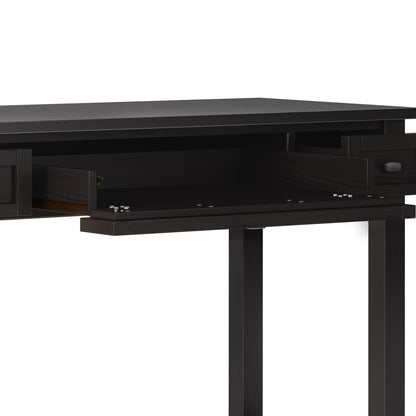 Solid Wood Shaker Desk with Keyboard Tray and Storage for Home Office