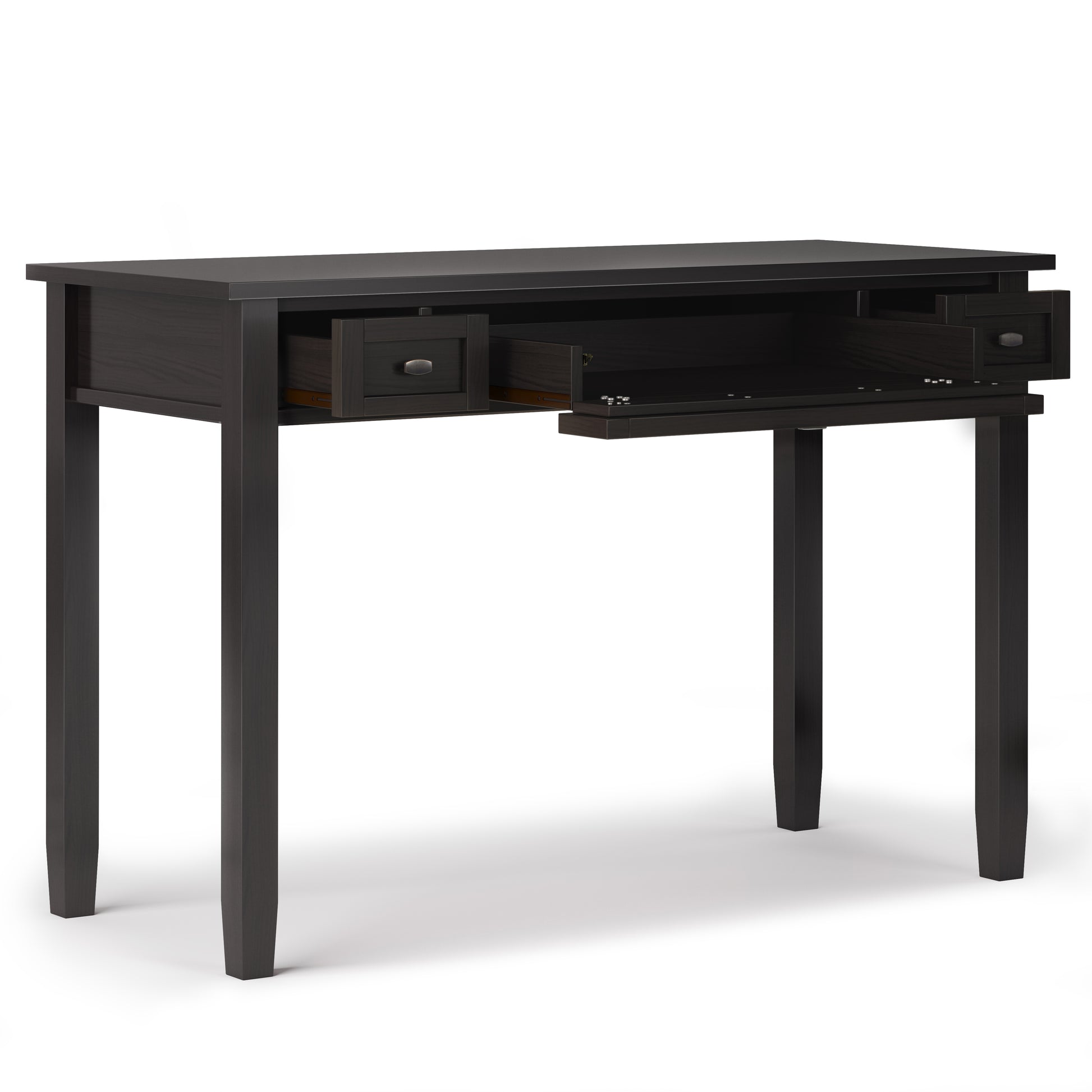 Solid Wood Shaker Desk with Keyboard Tray and Storage for Home Office