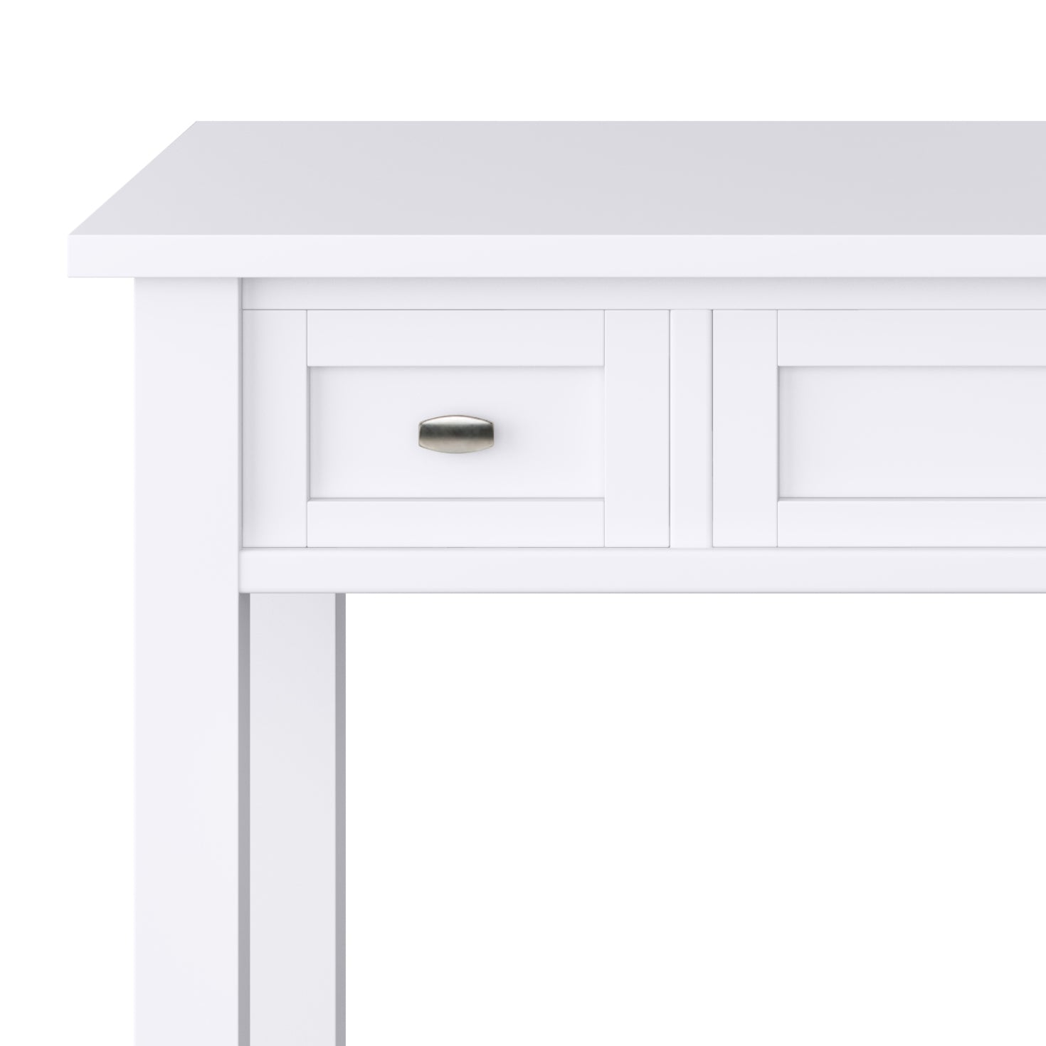 White Shaker Desk - 20" x 48" Workspace for Home Office