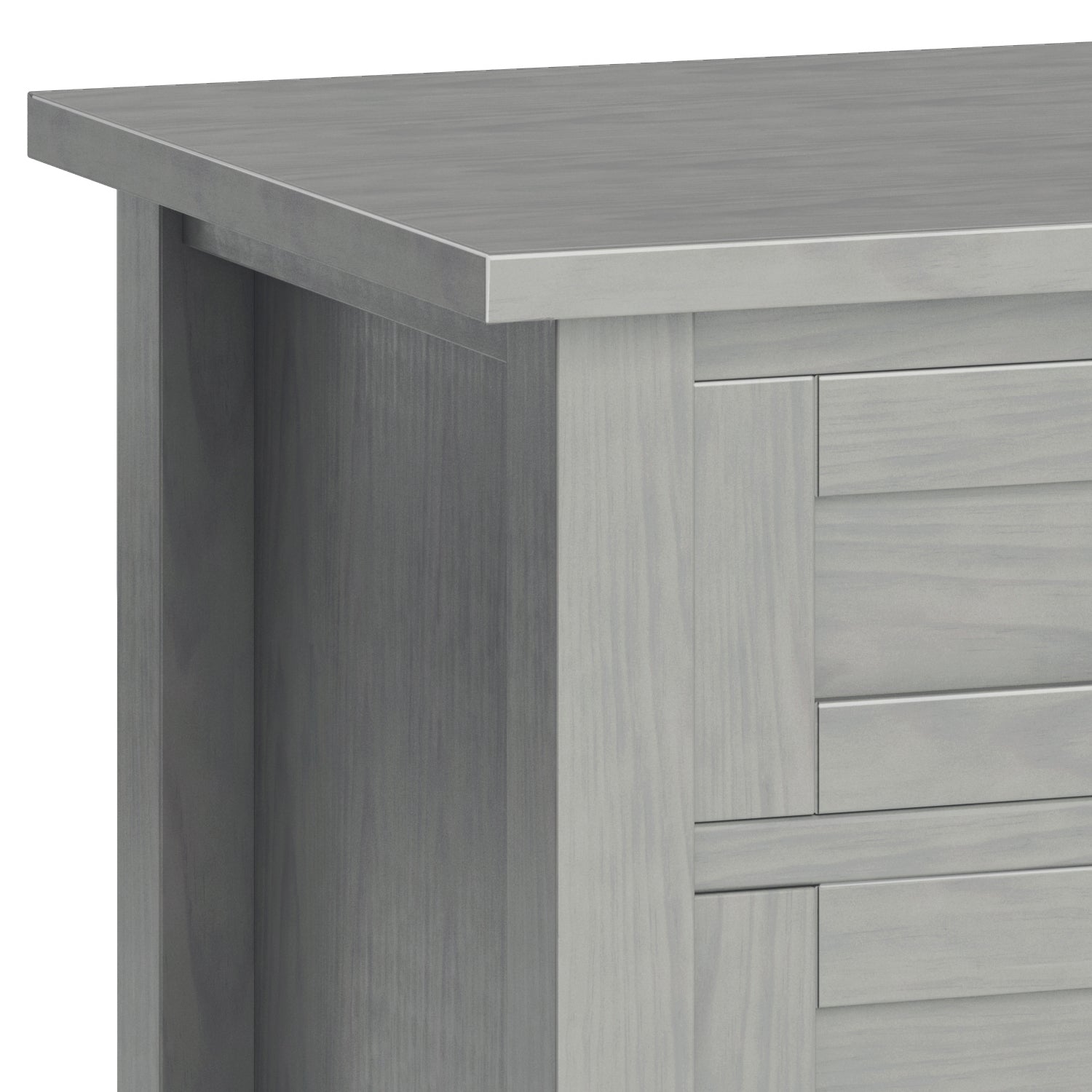 Gray Wood Nightstand with Two Drawers - 24" Wide