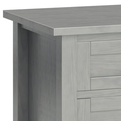 Gray Wood Nightstand with Two Drawers - 24" Wide