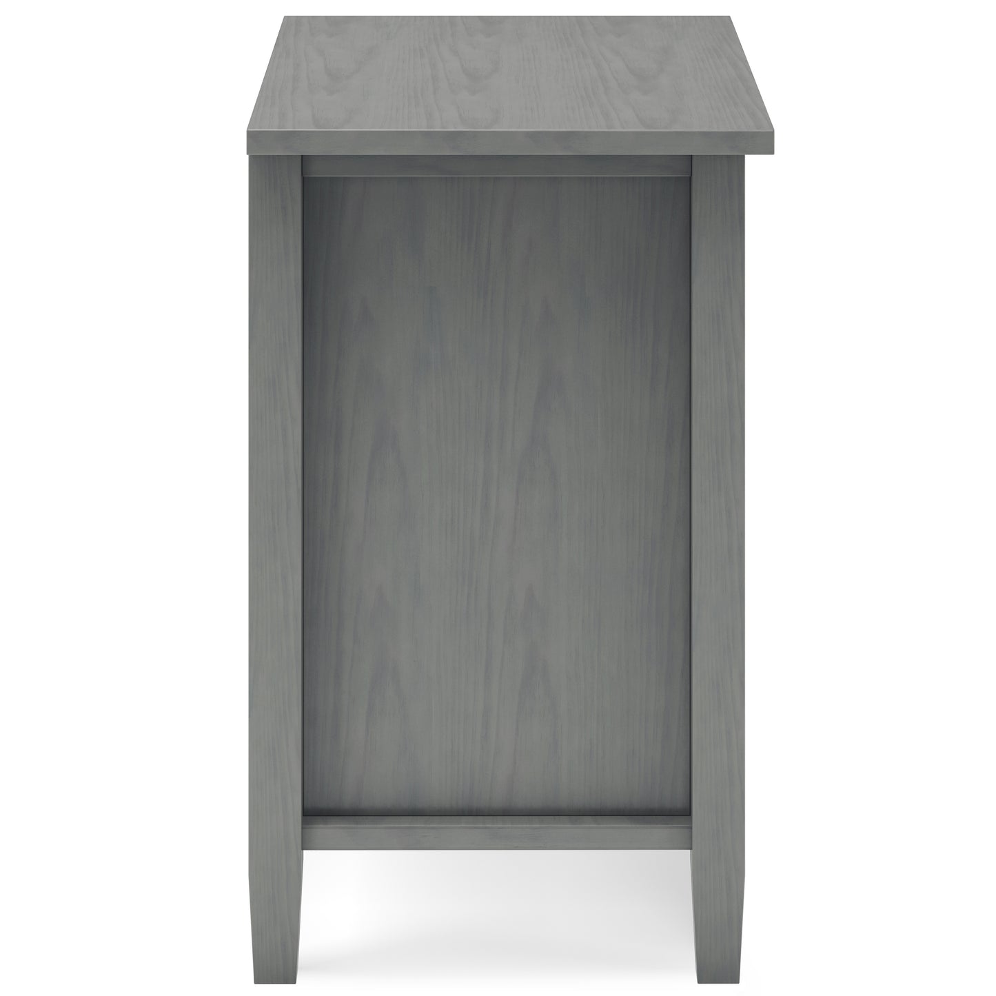Gray Wood Nightstand with Two Drawers - 24" Wide