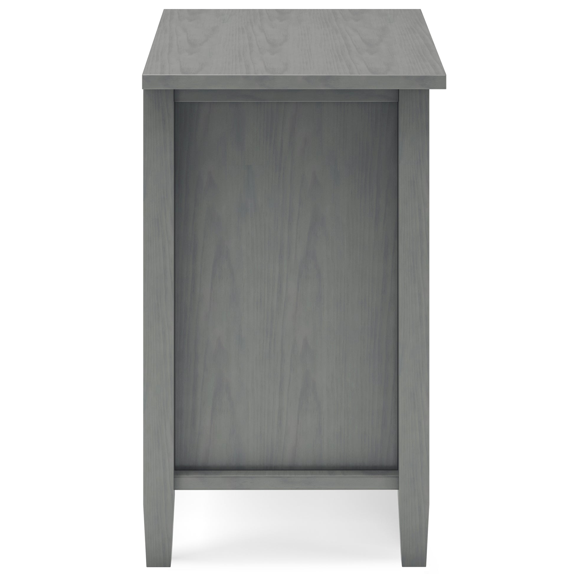 Gray Wood Nightstand with Two Drawers - 24" Wide