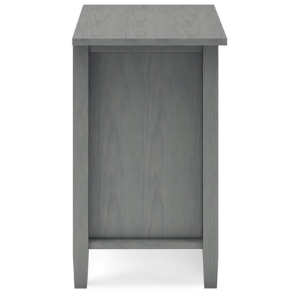 Gray Wood Nightstand with Two Drawers - 24" Wide