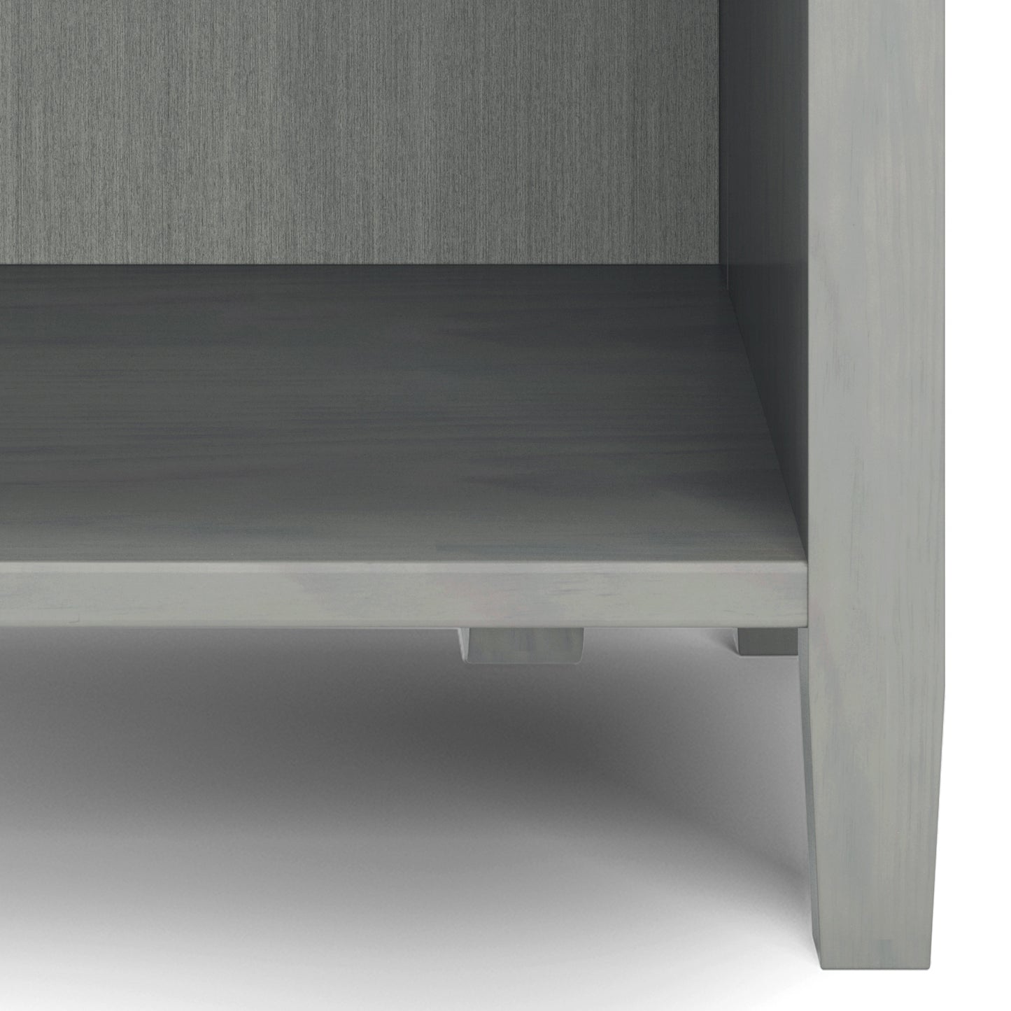 Gray Wood Nightstand with Two Drawers - 24" Wide