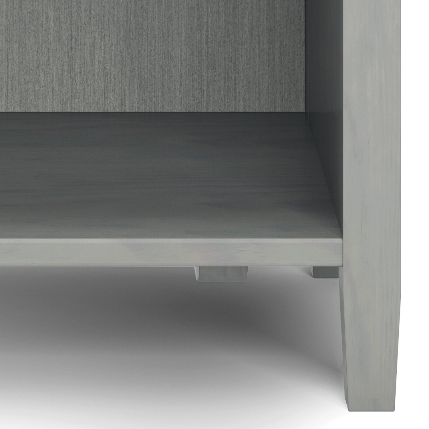 Gray Wood Nightstand with Two Drawers - 24" Wide