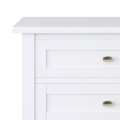 White Wood Nightstand - 24" Wide Bedroom Storage