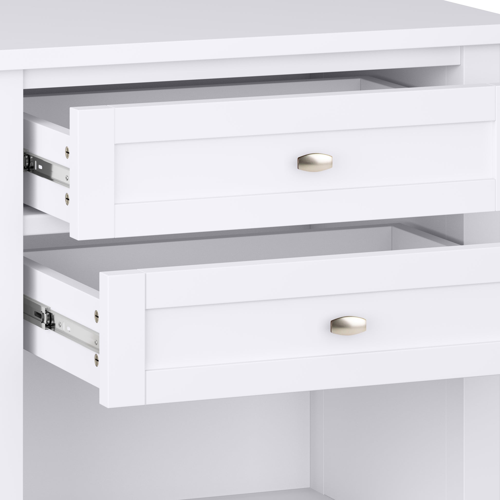 White Wood Nightstand - 24" Wide Bedroom Storage