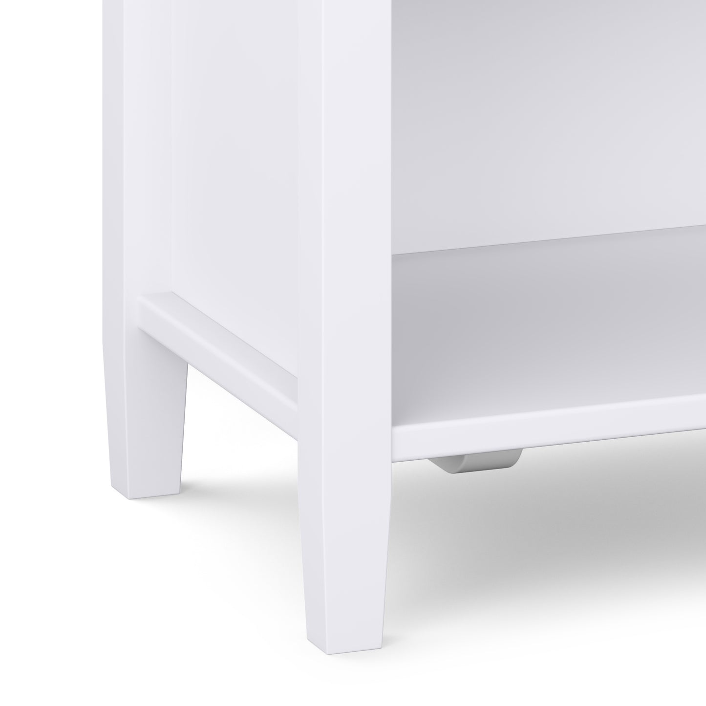 White Wood Nightstand - 24" Wide Bedroom Storage