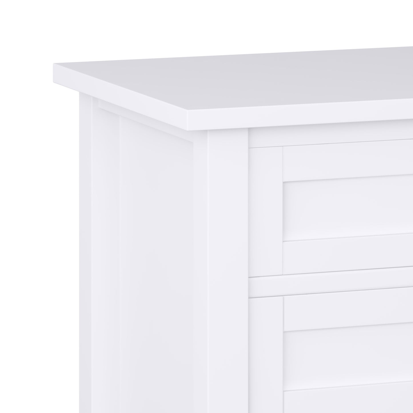 White Wood Nightstand - 24" Wide Bedroom Storage