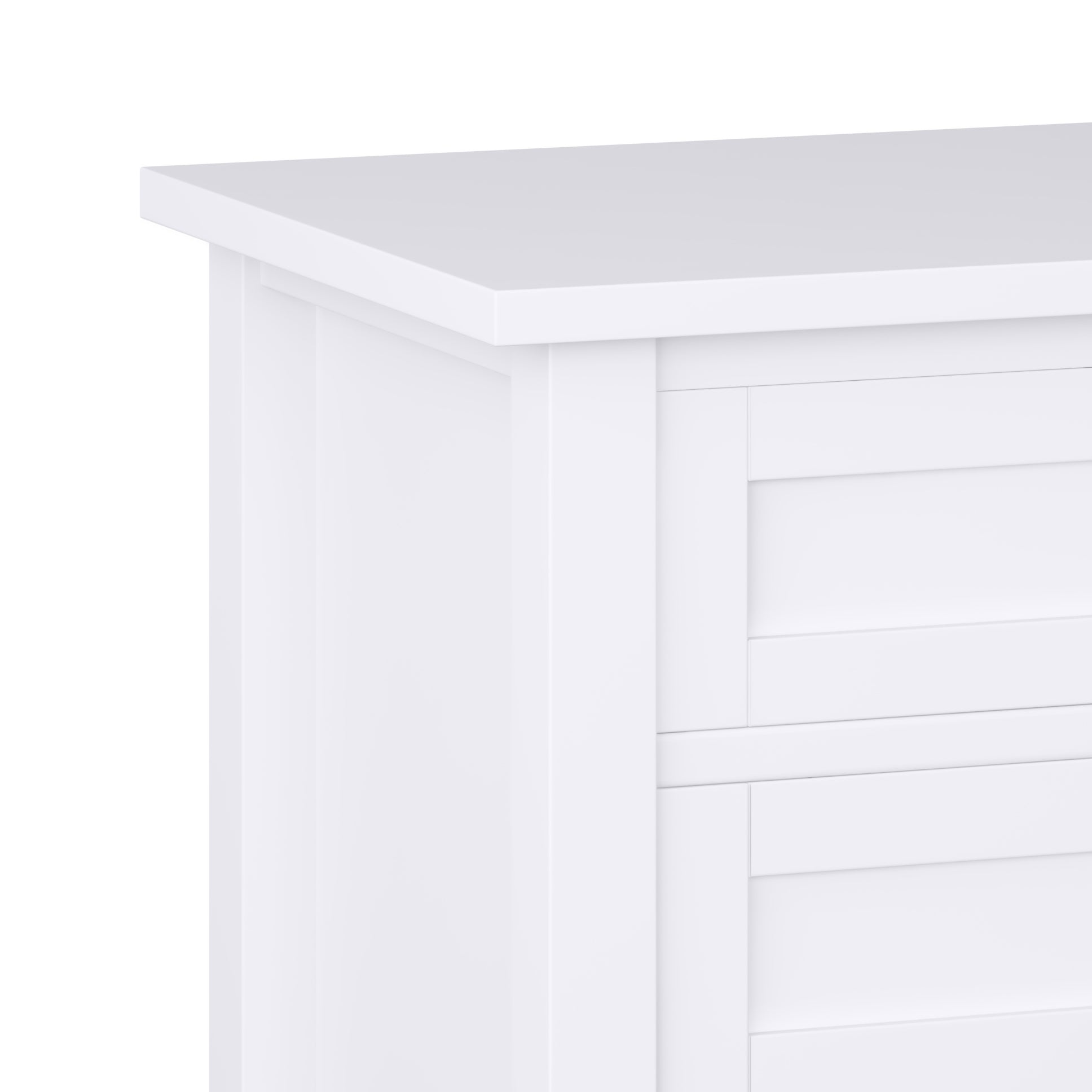 White Wood Nightstand - 24" Wide Bedroom Storage