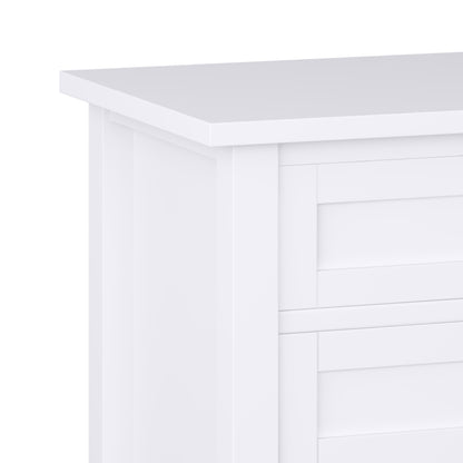 White Wood Nightstand - 24" Wide Bedroom Storage