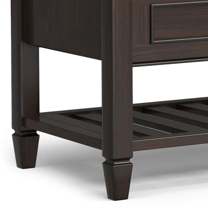 Chestnut Wood Entryway Bench with Storage