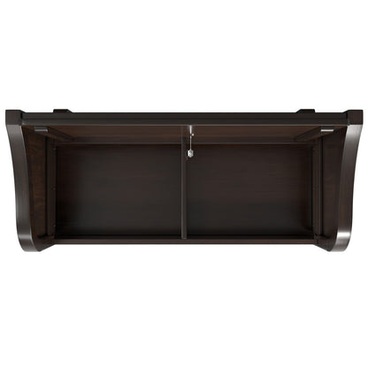 Chestnut Wood Entryway Bench with Storage