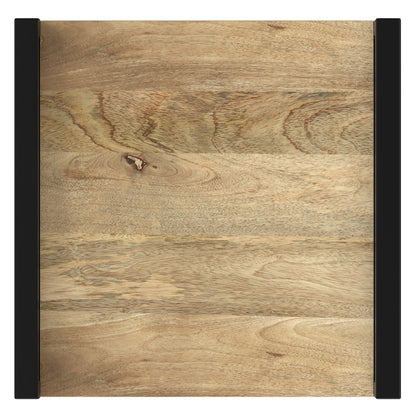 Riverside Bedside Table - Natural Metal Wood