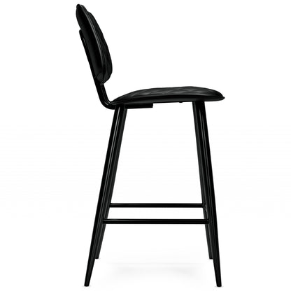 Black Wood Counter Height Stools Set of 2