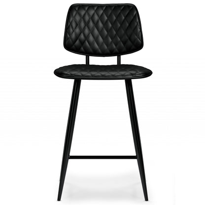Black Wood Counter Height Stools Set of 2