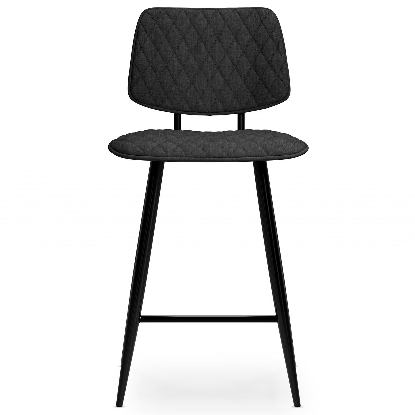 Raya Counter Height Stool Set - Charcoal Wood & Metal Comfort